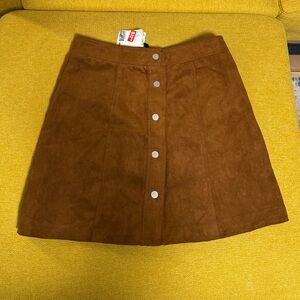 Brown Button Down Skirt